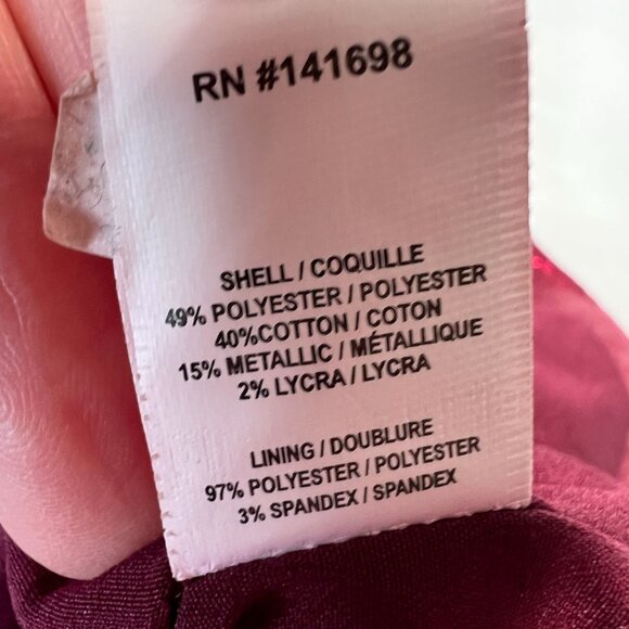 Ramy Brook Lindy Dress Strapless Mini Metallic Asymmetric Ruffle Burgundy 4 - Picture 12 of 13